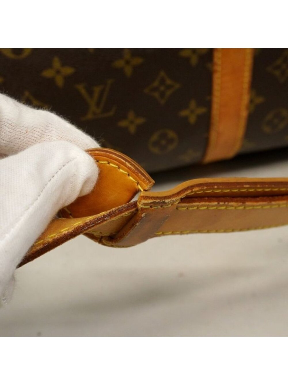 ★SOLD★ Louis Vuitton Boston Bag Monogram Keepall Bandouliere 60 Brown - Picture 10 of 10